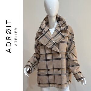 Adroit Atelier Lucas Double Breasted Wool Pea Coat